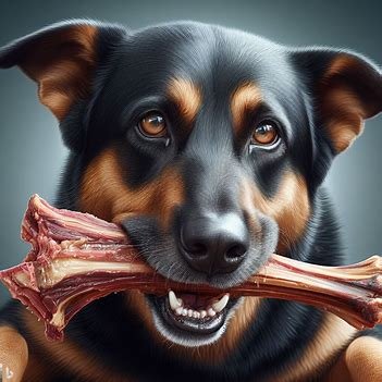 Dogs Eat Rib Bones