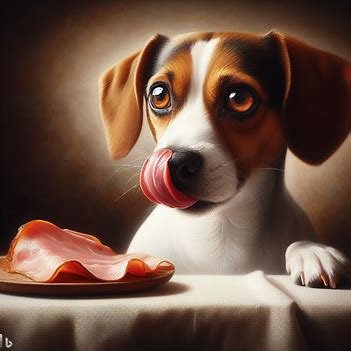 DOGS eat ham