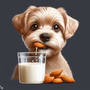 Dogs Eat Almond Milk