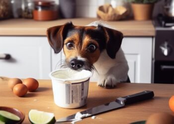 Dogs Eating Greek Yogurt