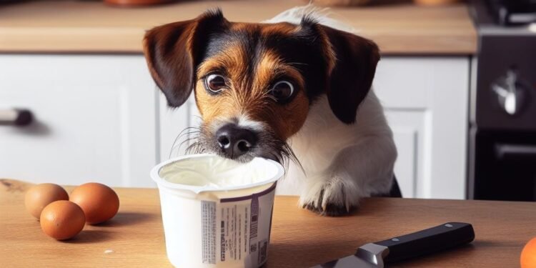 Dogs Eating Greek Yogurt