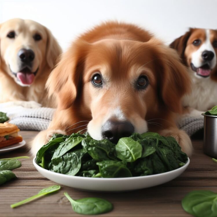 Dogs Eating Spinach