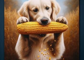 Dog eat Corn