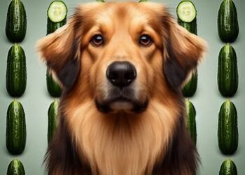 dogs Eat cucumber