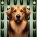 dogs Eat cucumber