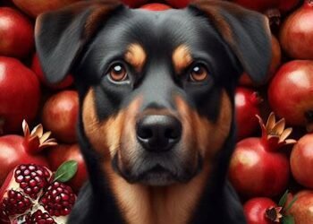 Dogs Eat Pomegranate