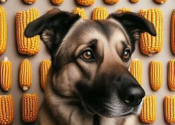 Dogs Eat Corn Cobs