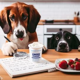 Dogs Eating Greek Yogurt