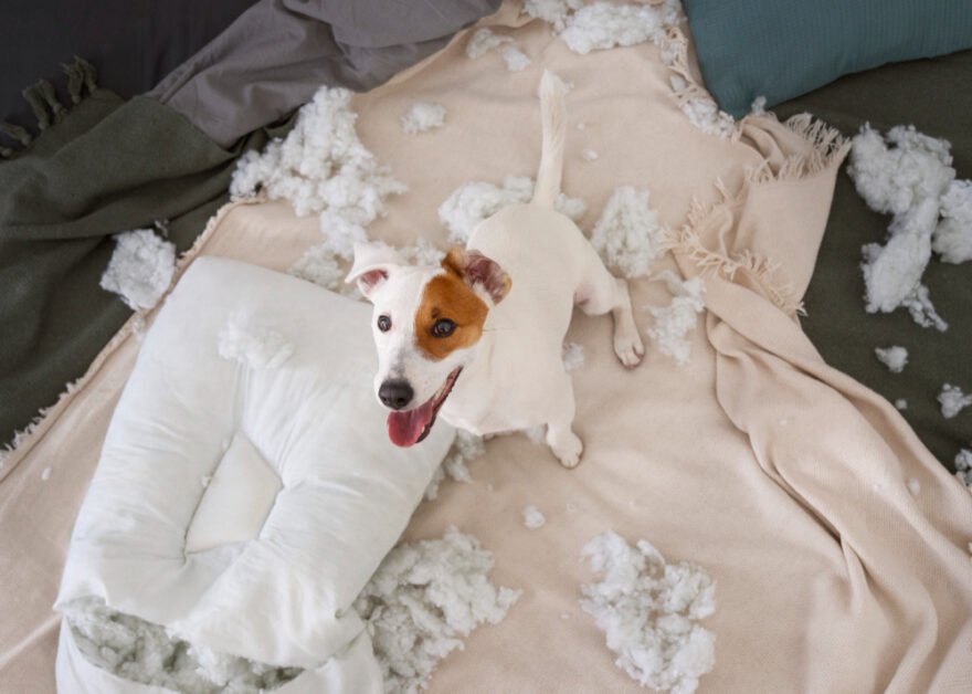 Destructive Behavior in dogs affected with noise anxiety