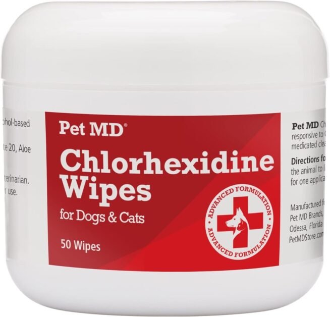 Pet MD Chlorhexidine Wipes