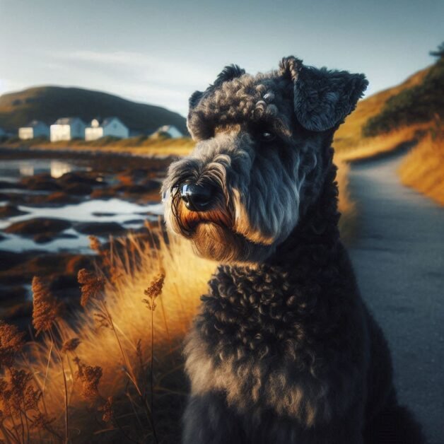 Kerry Blue Terrier Dog,