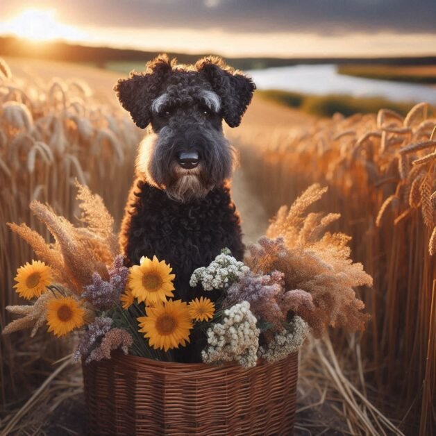 Kerry Blue Terrier Dog,