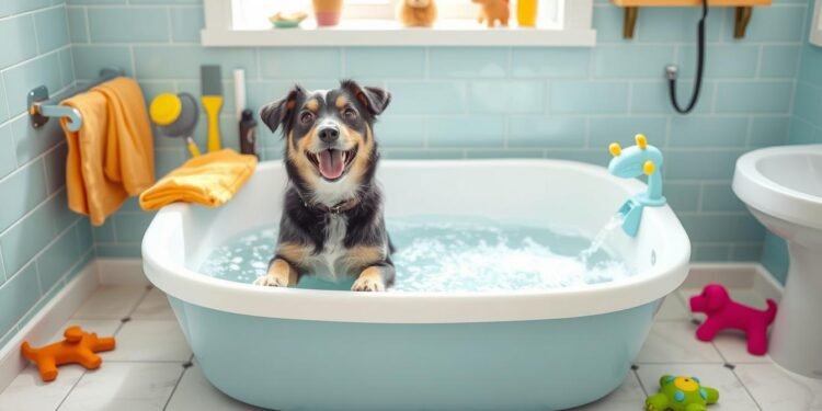 best dog bath tub for easy pet grooming