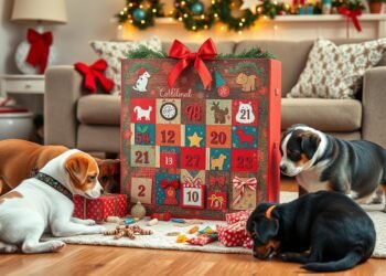 dog advent calendar with festive pup gifts