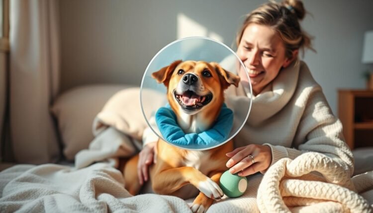 dog cone comfort and healing