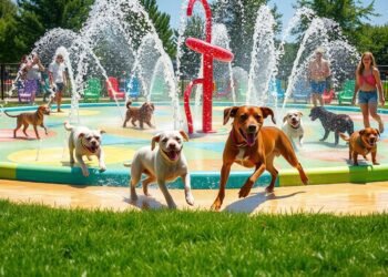 dog splash pad for summer fun