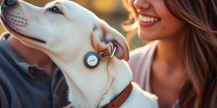 AirTag dog collar tracking device