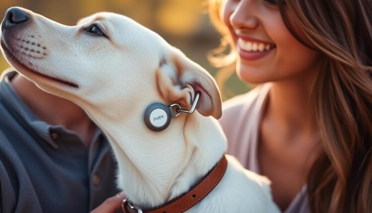 AirTag dog collar tracking device
