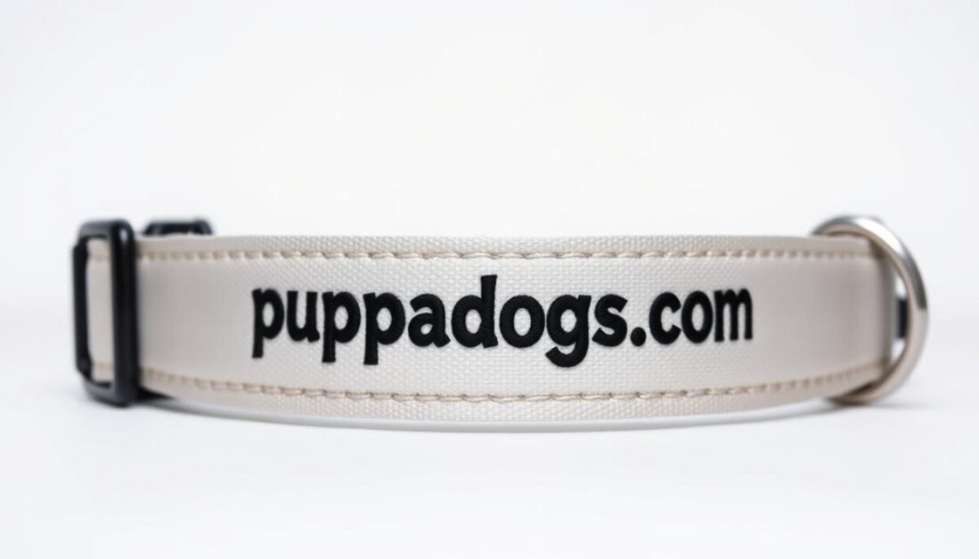 GoTags embroidered collar