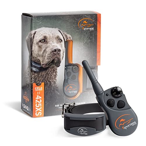 SportDOG Brand FieldTrainer 425XS Remote Training Dog Collar, E Collar For Stubborn Dogs - Waterproof, Submersible Up To 25 Feet, Rechargeable Dog Training Device with Remote Static, Vibrate, and Tone