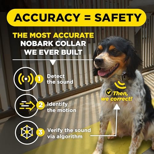 Dogtra Smart NOBARK, detects Whining and Barking, App Control e-Collar, Usage Notification, Behavior Report, Waterproof(IPX9K), 30 Yard Range, Compact Size for 10lbs Dogs, Triple Detection Accuracy.
