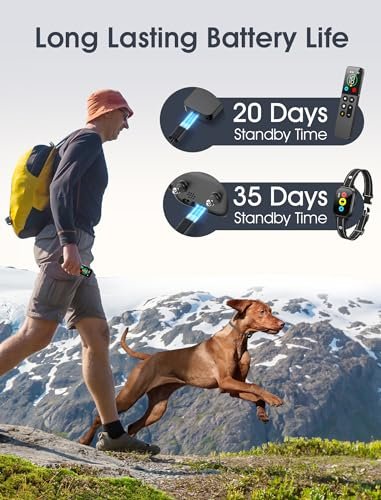 Dog Training Collar with Remote, Smart Dog Shock Collar with 3 Training Modes and Training Icons, Waterproof Electric Dog Shockers for Large and Medium Dogs (8-120 LBS)