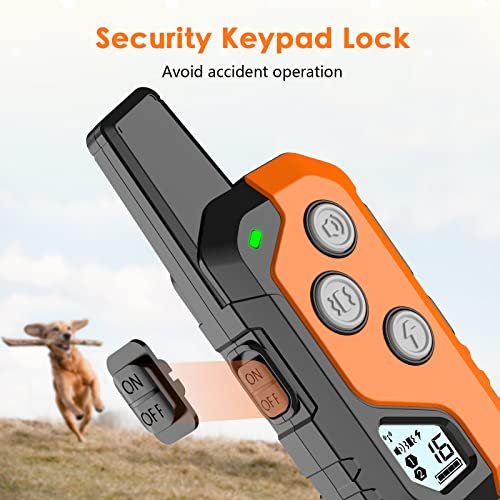 PIOUNS Shock Collar for Dogs, IP67 Waterproof Dog Training Collar with Remote, 3 Training Modes with Beep, Vibration, and Safe Static, Rechargeable E Collar for Large Medium