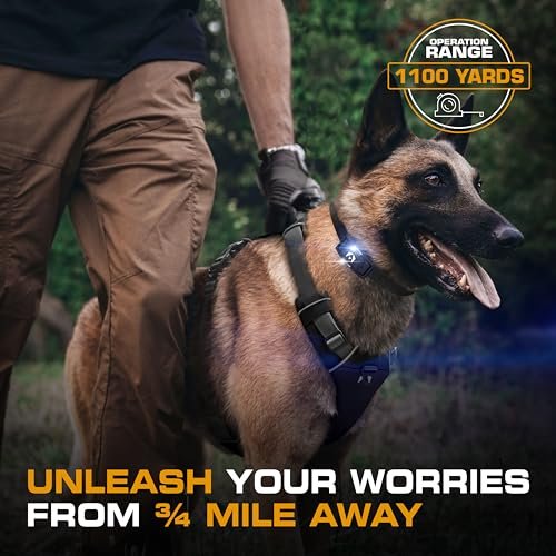 INVIROX Shock Collar for Dogs [Ultra K9] 124 Training Levels, 4 Powerful Modes with Night-Light and ¾ Mile Range 100% Safe Dog Training Collars for Large Dogs IP67 Waterproof E Collar
