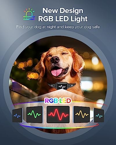 Dog Training Collar with Remote, Ycoev Dog Training Collar IP67 Waterproof, Training Collar for Large Medium Small Dogs, Rechargeable E-Collar for Dogs with 4 Modes Beep, Vibration (Black)