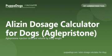 Alizin Dosage Calculator for Dogs (Aglepristone) - free PuppaDogs calculator