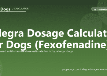Allegra Dosage Calculator for Dogs (Fexofenadine) - free PuppaDogs calculator