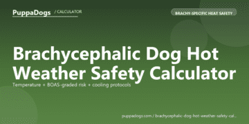 Brachycephalic Dog Hot Weather Safety Calculator - free PuppaDogs calculator