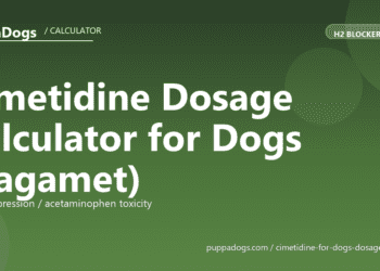 Cimetidine Dosage Calculator for Dogs (Tagamet) - free PuppaDogs calculator