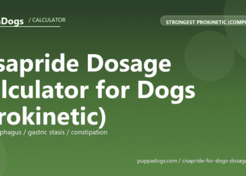 Cisapride Dosage Calculator for Dogs (Prokinetic) - free PuppaDogs calculator