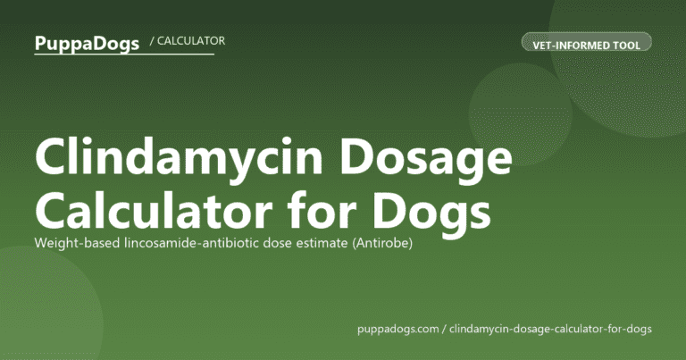 Clindamycin Dosage Calculator for Dogs