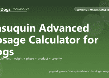 Dasuquin Advanced Dosage Calculator for Dogs - free PuppaDogs calculator