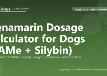 Denamarin Dosage Calculator for Dogs (SAMe + Silybin) - free PuppaDogs calculator