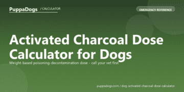 Activated Charcoal Dose Calculator for Dogs - free PuppaDogs calculator