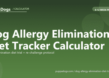 Dog Allergy Elimination Diet Tracker Calculator - free PuppaDogs calculator