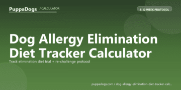 Dog Allergy Elimination Diet Tracker Calculator - free PuppaDogs calculator