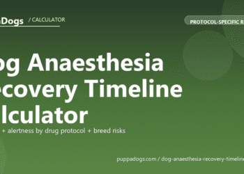 Dog Anaesthesia Recovery Timeline Calculator - free PuppaDogs calculator