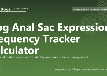 Dog Anal Sac Expression Frequency Tracker Calculator - free PuppaDogs calculator