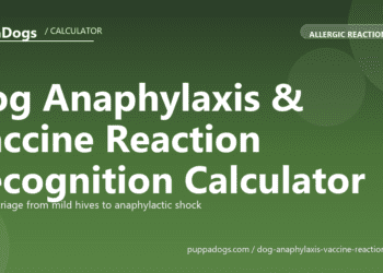 Dog Anaphylaxis & Vaccine Reaction Recognition Calculator - free PuppaDogs calculator