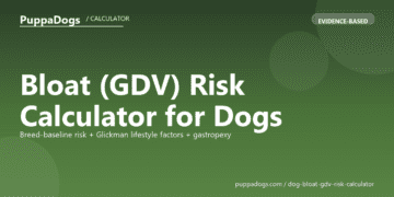 Bloat (GDV) Risk Calculator for Dogs - free PuppaDogs calculator