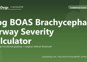 Dog BOAS Brachycephalic Airway Severity Calculator - free PuppaDogs calculator