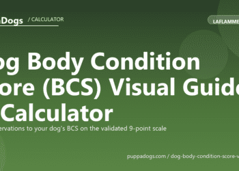 Dog Body Condition Score (BCS) Visual Guide & Calculator - free PuppaDogs calculator