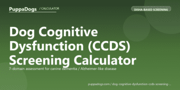 Dog Cognitive Dysfunction (CCDS) Screening Calculator - free PuppaDogs calculator