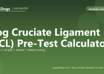 Dog Cruciate Ligament (CCL) Pre-Test Calculator - free PuppaDogs calculator