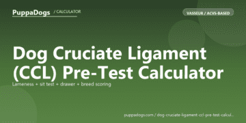 Dog Cruciate Ligament (CCL) Pre-Test Calculator - free PuppaDogs calculator