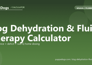 Dog Dehydration & Fluid Therapy Calculator - free PuppaDogs calculator